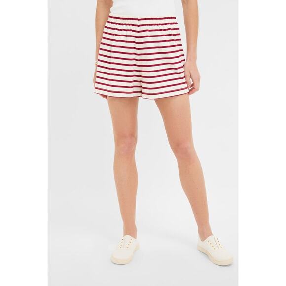 TUCKERNUCK Red and Ivory Stripe Knit Olympia Short Size XL WT